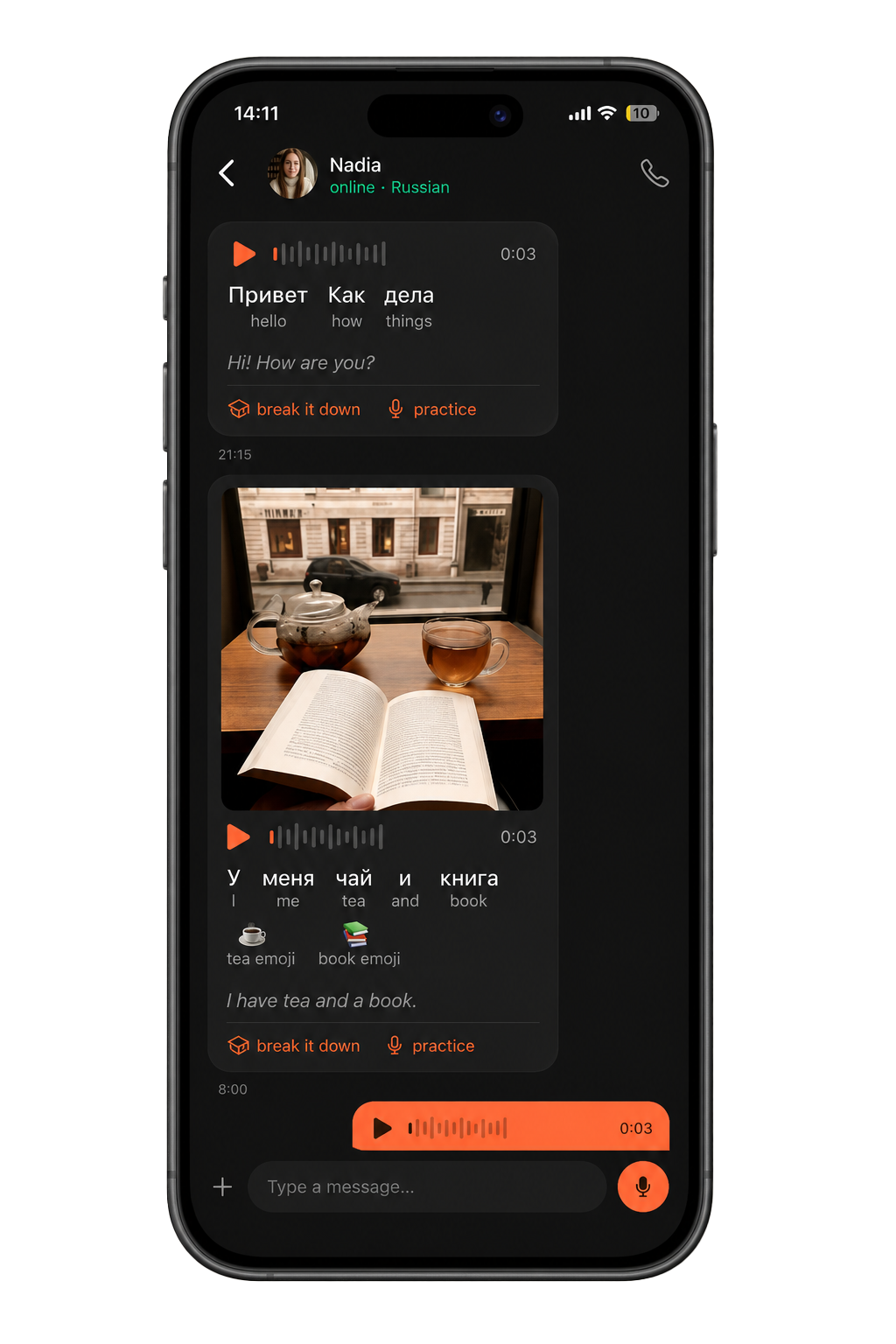 Chat by voice